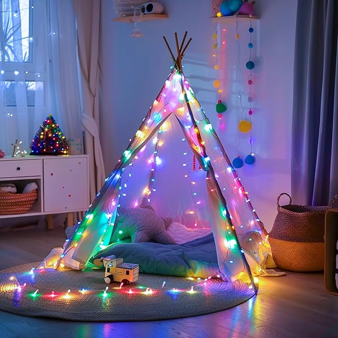 JMEXSUSS 132ft 400 LED Christmas Lights Indoor Outdoor Waterproof, 8 Modes Multicolor Christmas Tree Lights Plug in with Remote, Twinkle String Light for Bedroom Party Tree Christmas Decor (Pack of 2)