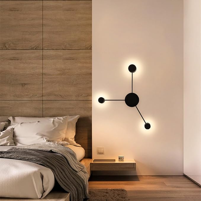 Lights LED Modern Indoor Nordic Circle Background Creatively Decorative Acrylic for Living Room Bedroom