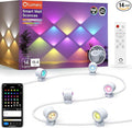 Lumary RGBAICW Smart Wall Sconces, Indoor WiFi Wall Lights for Room Decor, 18.4ft with 14 LEDs Color Changing DIY Light Fixture for Bedroom, Living Room, Party, Compatible with Alexa/Google Assistant