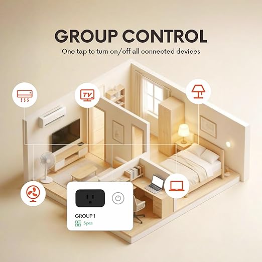 BXST WiFi Smart Plug 15A 1800W, Smart Outlet with Timer & Countdown, Voice Control with Alexa & Google Home, 2.4GHz WiFi Socket for Home Appliances, No Hub Required, CE FCC Listed, Black, 2 Pack