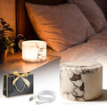 DDRIC Marble Lamp Night Light Touch, Onyx Marble Touch Light with Tap Control, Dimmable Rechargeable Marble Table Lamp for Bedside Table Desk Bedroom Night Light Decor (1PC)