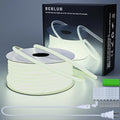 AC 110V COB LED Strip Lights 98.4ft, 6000K Cool White LED Rope Light Outdoor Waterproof, 10W/M CRI 90+ Flexible Cuttable, for Bedroom, Living Room, Garden, Commercial, House