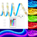 3.3FT Motion Sensor LED Strip Lights with Remote/4Mode, RGB & Warm White Motion Activated LED Strip Lights Dimmable Battery Powered, 16Colors Under Cabinet Lighting for Closet Stairs Home Indoor