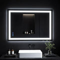 LED Bathroom Mirror, 30"x36" with Frontlit and Backlit Anti-Fog Mirror with Lights LED Vanity Mirror for Bathroom 11 Colors Temperature & Dimmable Bathroom Mirror with HD Tempered Glass