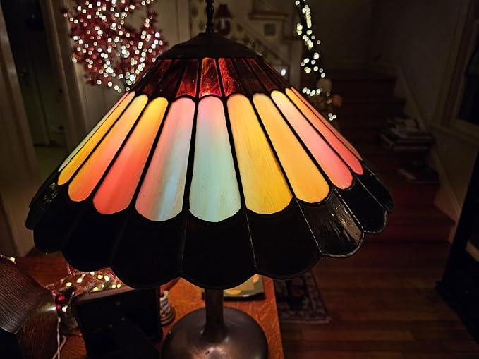 I-SHUNFA Stained Glass Edison LED Light Bulb, E26 Standard Base 6 Watts Heatless G95 Globe Shape LED Light Bulbs for Home Party, Recreation Room,Balcony,Garden,Christmas Decoration（Non-dimmable ）