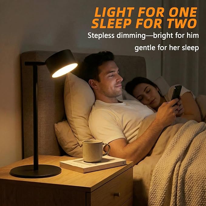 4-in-1 LED Floor Lamp with Detachable Magnetic Head - Adjustable Height Standing Lamp & Table Lamp, Portable Night Light for Bedroom, Reading, Nursing, Non-Disturbing Sleep Aid(Black)