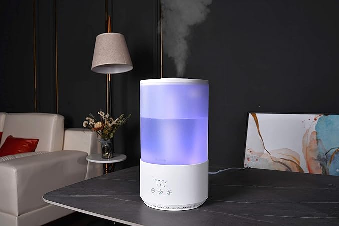 BlueHills Premium Set of Two Large 5000 ML XL and 4000 ML Essential Oil Diffusers Humidifier Combo for Large Room Home with Décor LED Lights Great Gift – White