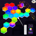 TISOFU Hexagon LED Lights - 20 Pack RGB Wall Panels, Modular Smart Gaming LED Panel with APP, Remote & Music Sync, Honeycomb Hexa Light for Bedroom, Party Decor, Kids, Adults, Gifts