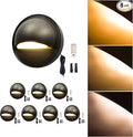 Gardenreet Low Voltage Deck Lights - Solid Brass Landscape Step Lights LED, 12V Hardwired IP65 Waterproof, Bronze Round for Stair Wall Yard with 3W 270LM Dimmable Warm & Neutral White G4 Bulb 8 Pack