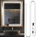 LED Vanity Mirror Lights, Hollywood Style Makeup Lighting, 10FT/6000K/Dimmable/12V Adapter/Self-Adhesive Strip Lights for Mirror, Lighting for Makeup Vanity Table & Bathroom Mirror