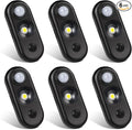 LED Motion Sensor Light Indoor, Magnetic Under Cabinet Lighting Warm White, Black Dimmable Rechargeable Puck Lights for Closet, Kitchen, Stairs(6 Pack)