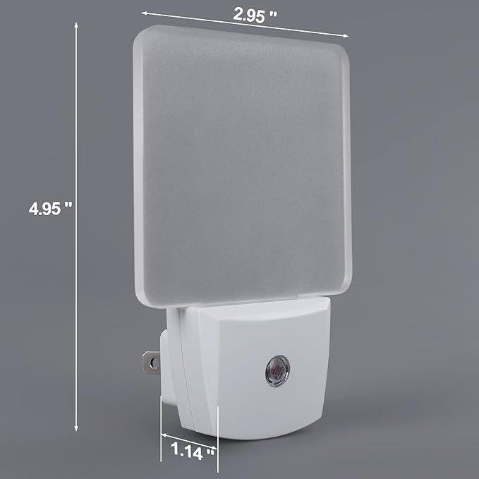 DEWENWILS Night Lights Plug into Wall, Plug in LED Night Lights with Dusk to Dawn Sensor, Cool White Nightlight for Bathroom, Hallway, Kitchen, Frosted Acrylic Shade, 4 Pack