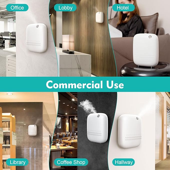 Scent Air Machine for Home, 400ml & 2000 Sq. Ft Coverage, Bluetooth Waterless Essential Oil Diffuser for Essential Oils, Smart Aroma Fragrance Machine for Large Room, Hotel, Spa, Office, Business