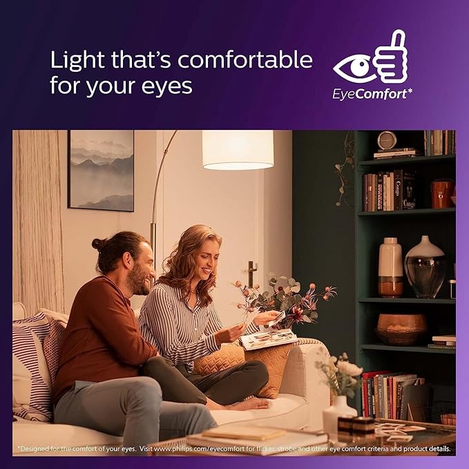 PHILIPS LED 40W A19 8-Pack Ultra Definition Soft White (2200K) 450 Lumen (5W = 40W) Dimmable Frosted Flicker-Free Light Bulbs