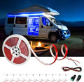 RV Awning Led Lights,12V 16.4FT RV Outside Light,Waterproof Underglow Led Light Kit for Home Camper Motorhome Travel Trailer Concession Stands Food Trucks Strip Light,Blue