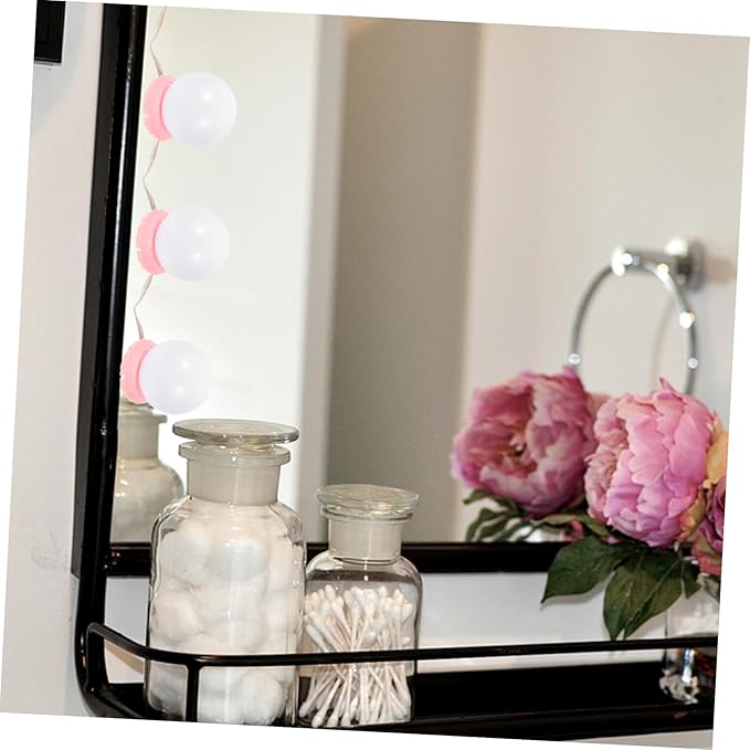 Cabilock LED Vanity Mirror Light 3 Color Temperatures USB-Powered Makeup Lighting for Bathroom and Dressing Table Adjustable Brightness Suction Cup Design for Makeup Application