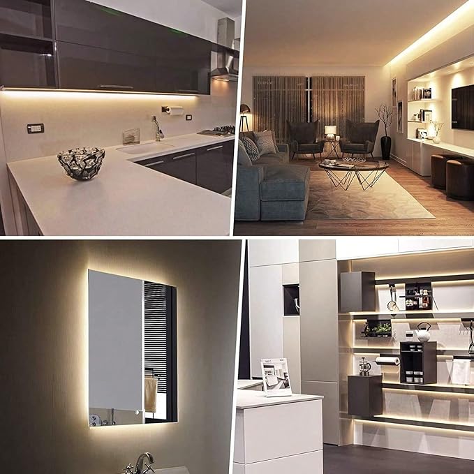 COB LED Strip Lights Warm 6.56ft, 5V Dimmable LED Light Strip, Flexible USB LED Strip for Cabinet, TV Backlighting, Bedroom, Kitchen, Home DIY Lighting