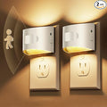 L LOHAS LED Motion Sensor Night Light, Dusk to Dawn & Motion Activated LED Night Light, Night Lights Plug into Wall with 30-100lm Adjustable Brightness, 3000K Soft White, White Housing 2 Pack