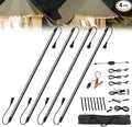 12V LED Interior Light Bar Kit Dimmable IP67 Waterproof Camping String Lights, 4 Bars White Aluminum Magnetic Mount Exterior Lights for RV, Camping Tent,Car