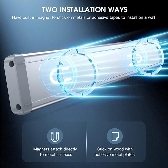Under Cabinet Light, 40 LED Rechargeable Battery Operated Motion Sensor Light Indoor, Magnetic Dimmable Closet Light, Wireless Under Counter Lights for Kitchen,One Light, Warm White Light