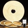 echosari 33Ft Neon Rope Lights, 1200 LED Neon Rope Lights with Timer Dimmable Outdoor Flexible Neon Strip Lights Waterproof for Bedroom DIY Wall Decor (Warm White)
