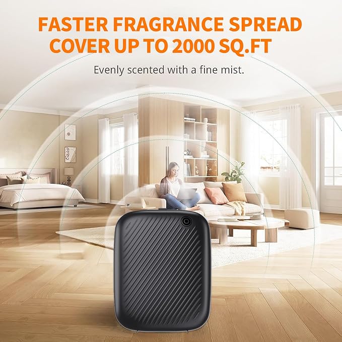 Smart Scent Air Machine Pro for Home, Waterless Essential Oil Diffuser, 400ML Cold Air Technology Scent Diffuser for Large Room and Commercial Use, Cover Up to 2000 Sq.Ft