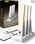 EZVALO 5-Pack Under Cabinet Lighting with Charging Station, 2400mAh Motion Sensor Light, LED Coutner Lights Wireless, 3000K Dimmable, Timer, Magnetic, with Remote Control for Kitchen, Closet, Stair