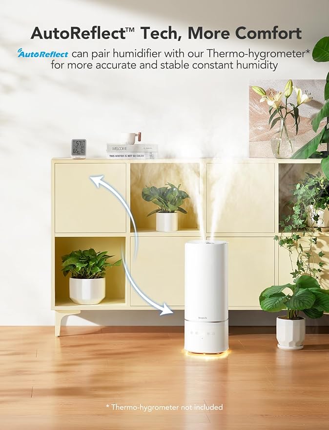 GoveeLife Humidifiers for Bedroom H7142 bundle with GoveeLife Smart Humidifier for Bedroom Large Room H7145