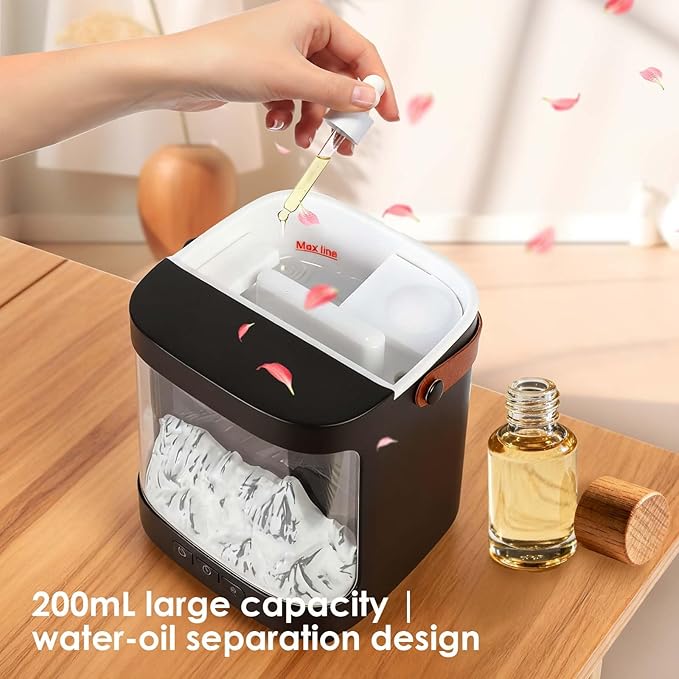 Essential Oil Diffuser with Remote Control, 4-in-1 Ultrasonic Aromatherapy Diffuser & Humidifier with 7 Color LED Lights, Auto Shut-Off, Quiet Operation for Home, Bedroom, Office, Yoga