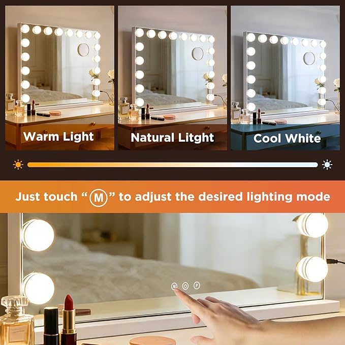 M MIVONDA Hollywood Vanity Mirror with 18 Dimmable Bulbs