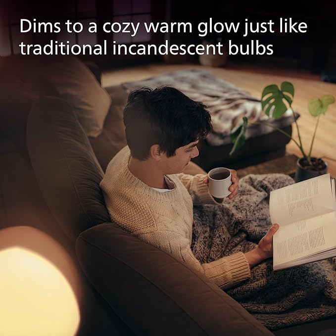 Philips LED 75W A19 8-Pack Ultra Definition Soft White (2700K) 1100 Lumen (9W = 75W) Dimmable Frosted Flicker-Free Light Bulbs