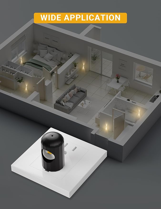 Plug-in LED Night Lights,Automatic Night Lights Plug into Wall,Dusk to Dawn Sensor 4000K,Bathroom, Hallway, Bedroom,Kitchen, Stairways, Non-Dimmable,6 Pack