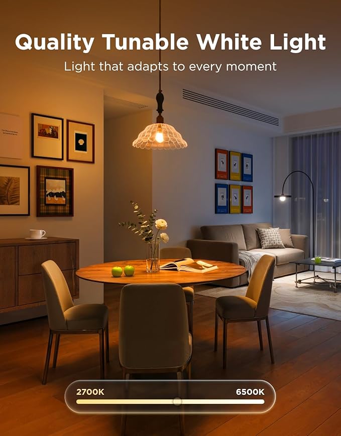 Govee Smart Light Bulbs, WiFi & Bluetooth Color Changing Light Bulbs, Music Sync, 16 Million DIY Colors RGBWW Color Lights Bulb, Work with Alexa, Google Assistant Home App, 800 Lumen, 2 Pack