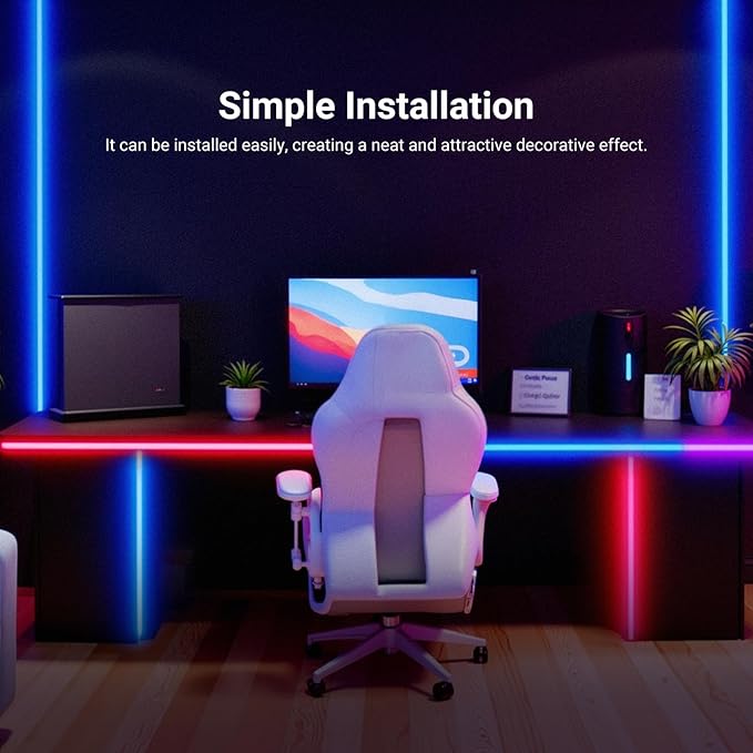 NEEWER 9.84ft/3m LED Strip Lights Front Lit, Smart AI RGB Cuttable Neon Rope Light, App Control Color Changing, Bedroom Gaming Room Home Indoor Wall Decor, Compatible with Google Assistant Alexa, NS01