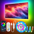LED TV Backlight, 16.4ft RGBIC TV Backlight for 55-70 inch TV, Smart LED Light for TV with Bluetooth APP and Remote Control, Color Changing Colorful LED Light, Music Sync Function, 99+ Scene Modes
