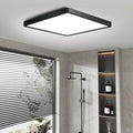 9Inch 18W Square LED Ceiling Light Fixtures Flush Mount, 3000K Warm White LED Ceiling Lamp, Surface Mount Modern Ceiling Lights, Slim Flat Panel Lighting for Bedroom, Kitchen, Bathroom Etc.Black