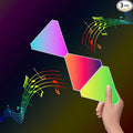 Smart RGB Modular Hex Light Panels LED Splicing Hexagon Bright Mood Wall Lamp Music Sync Creative DIY Geometric Gaming Lights Honeycomb Shape Panel (Side 5" -Triangle-RGB Color- 3 pcs)