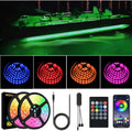 Led Strip Boat Lights Kit, 100FT Bluetooth Multi-Color Marine Pontoon Led Lights, Waterproof Boat Interior Light, Under Gunnel Deck Light, Night Fishing Lighting, APP/Remote Control, Sound Music Sync