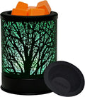 ASAWASA Metal Candle Wax Warmer,Wax Melt Warmer Candle Burner and Wax Melter with 7 Colorful Changing Lights & 1 Silicone Dishes for Office Home Decor(Colorful Tree)
