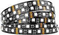 BTF-LIGHTING 5050 RGBW RGB+Cool White(6000K-7000K) 4 Colors in 1 LED Tape Light DC12V 5m 16.4ft 60LED/m Multi-Colored IP30 Black 12mm PCB for Bedroom Kitchen Home Decoration(No Adapter or Controller)
