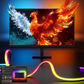 Soleil X6 LED Monitor Backlight for PC & Mac, Strip Light Sync to 24″-34″ Screens, Ambient Lighting for Games/Movies/Music, Dual USB Ports, Software Control with Built-in AI Function (For 27″ Monitor)