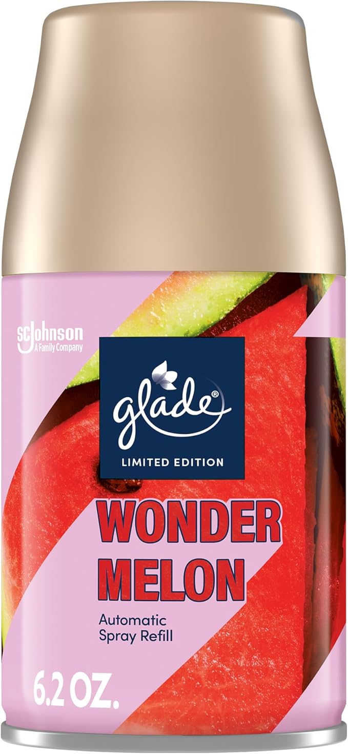 Glade Automatic Spray Refill, Wonder Melon, Scented Air Freshener for Home and Bathroom, 6.2 Oz