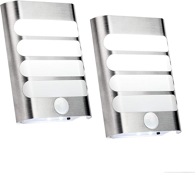 Leadleds Motion Sensor Wall Sconces Rechargeable, 2-Pack Wireless LED Wall Lights Luxury Aluminum Case Stick Anywhere Auto On/Off Night Light for Bedroom Porch Hallway Stairway