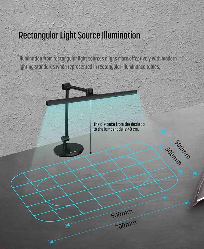 ArchDesk 18.9’ Desk Lamp: Dim, Warm~Cool White Adjustable, Anti-Glare, Sensor, 10W LED, Eye Protection, Foldable, Perfect for Painting, Design, Work, Study, Reading & Office (White)