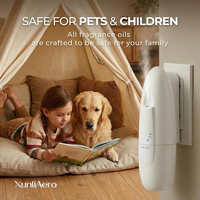 Smart Plug-in Waterless Oil Diffuser, Bluetooth/App Control, Up to 800 Sq Ft Coverage, Silent Cold-Air Diffuser for Home & Office, No Water, Pet & Kid Safe
