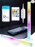 LED Strip Lights,14 Inches Monitor Backlight with Music Sync, 16 Million Colors, APP & Remote Control, USB Powered DJ Light for Party Room TV PC Gaming Desk Decor (White)