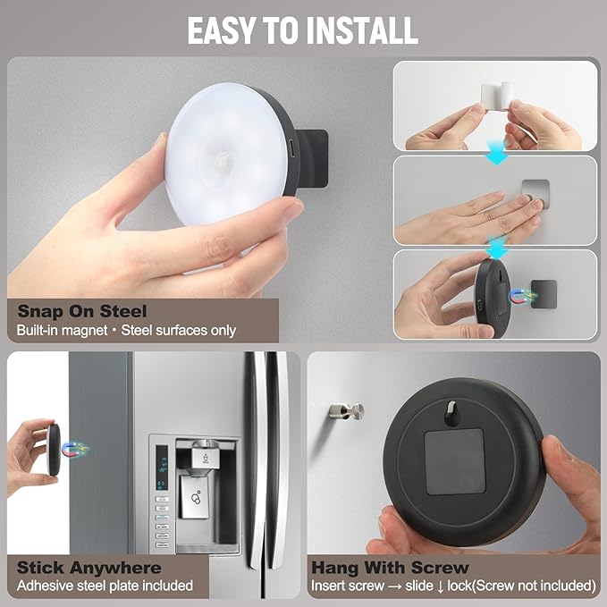 Motion Sensor Night Light 2 Pack LED Night Lights, Dusk to Dawn Motion Sensor for Bedroom, Bathroom, Toilet, Stairs, Kitchen, Hallway