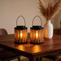 2 Pack Solar Lanterns Outdoor Waterproof Suitable for Gardens Backyard, Patio Decor, Birthday Gifts for Women Mom Grandma, Hanging Garden Lights for Outside
