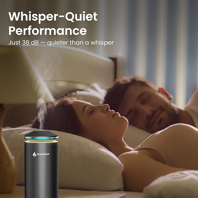 MajesticMist WiFi Waterless Essential Oil Diffuser, Aluminum Cold-Air Aroma Diffuser for Large Rooms up to 1000 sq ft, App & Remote Control, 4oz, USB-C Plug-in, Quiet, LED Display