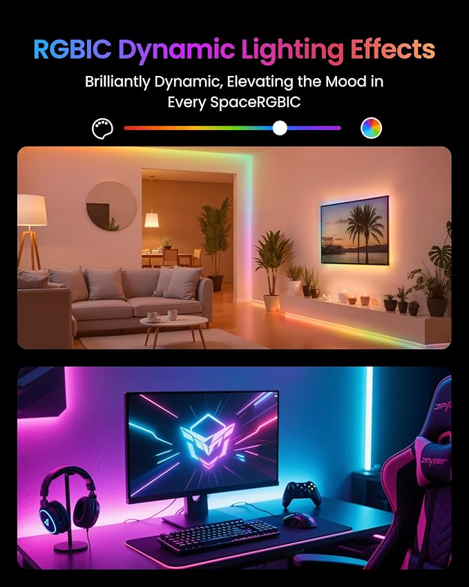 SwitchBot LED Strip Light 5M Work with Alexa, 72 LEDs/m, Matter LED Lights Compatible with Apple Home, Google Home, 16 Million Colors, Music Sync, DIY Color Changing RGB Lights for Bedroom, Party, TV